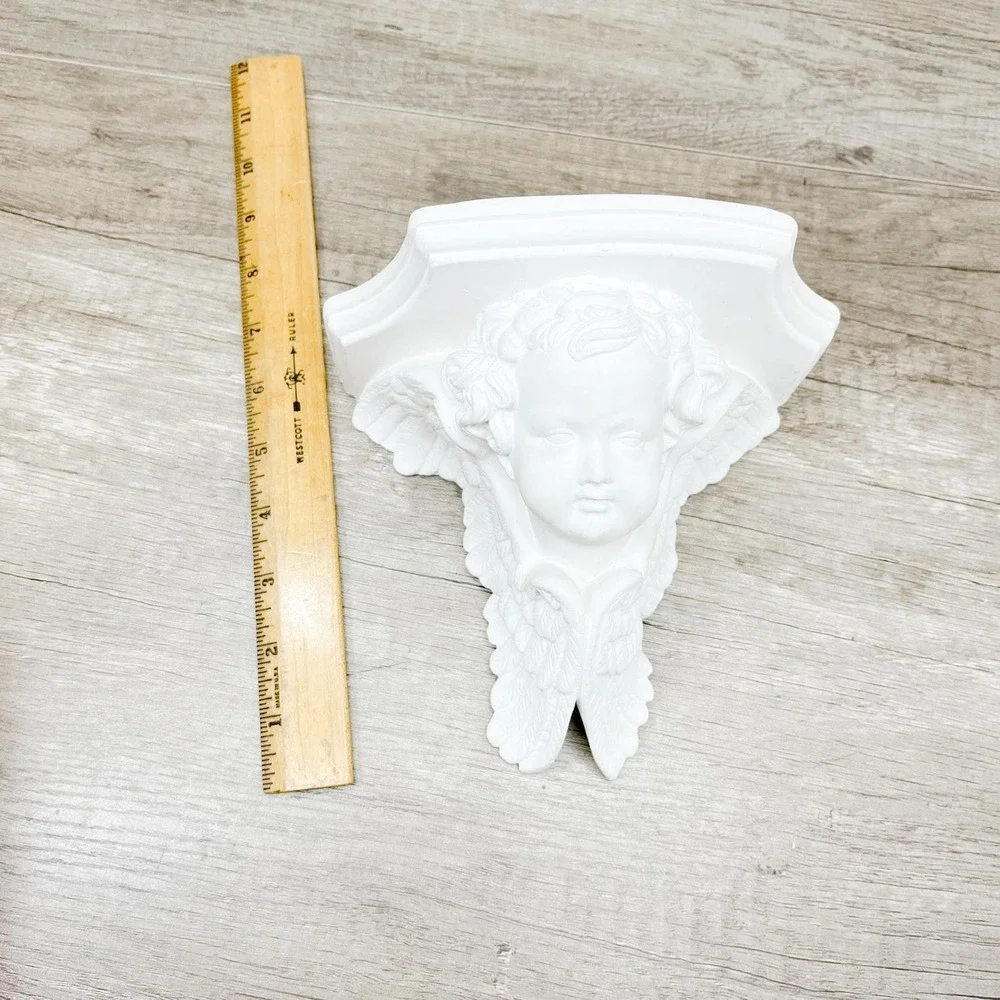 Vintage Cherub Shelf Set: Mid-Century Modern Angel Decor